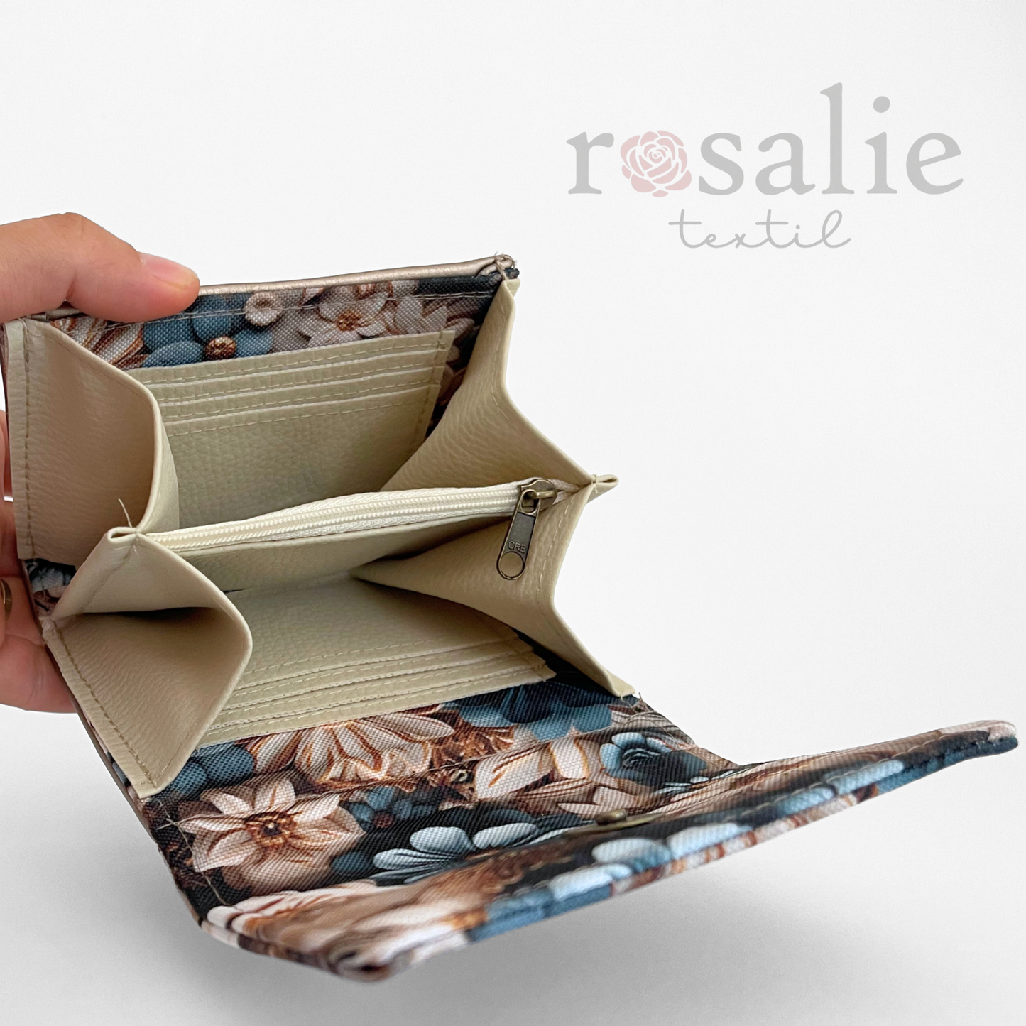 Kis pénztárca- 3D virágok